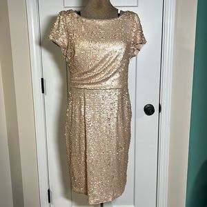 Adrianna Papell Sequin Sheath Dress Size 8